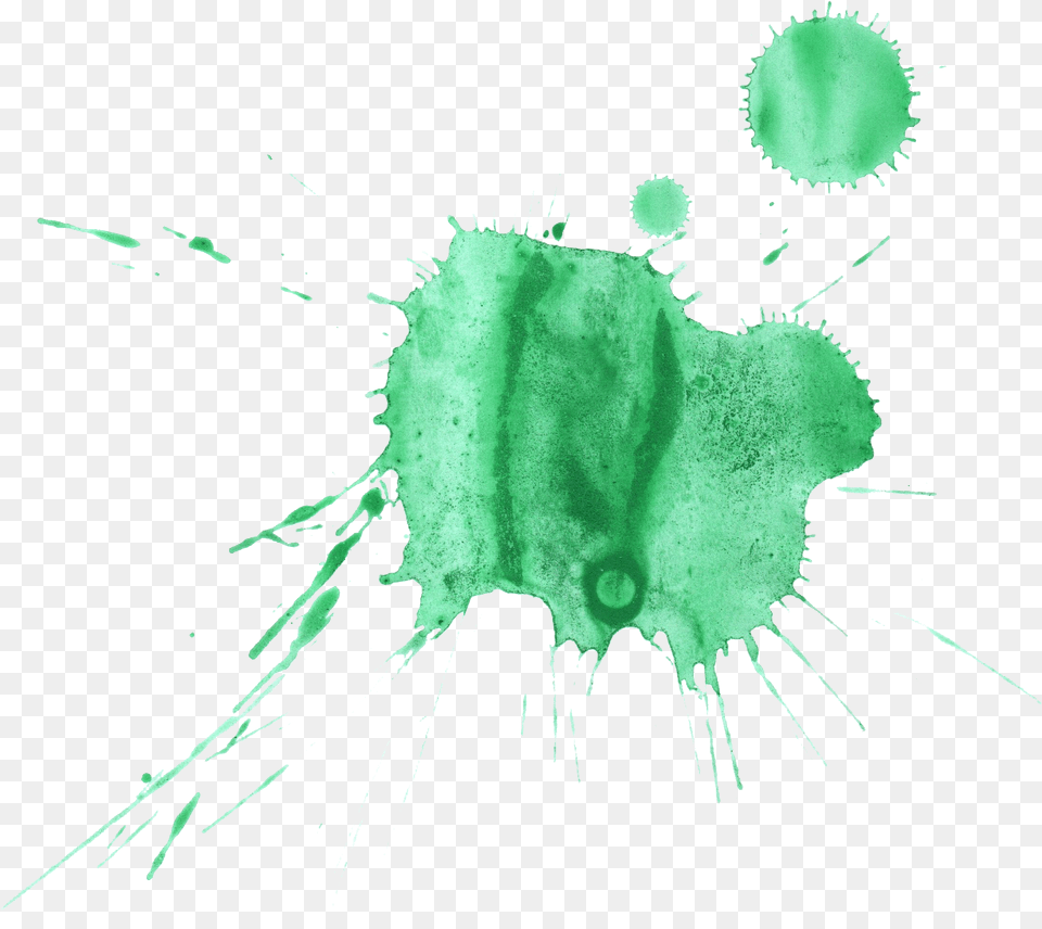Download 16 Green Watercolor Splatter Green Transparent Watercolor Splatter, Stain, Person Free Png