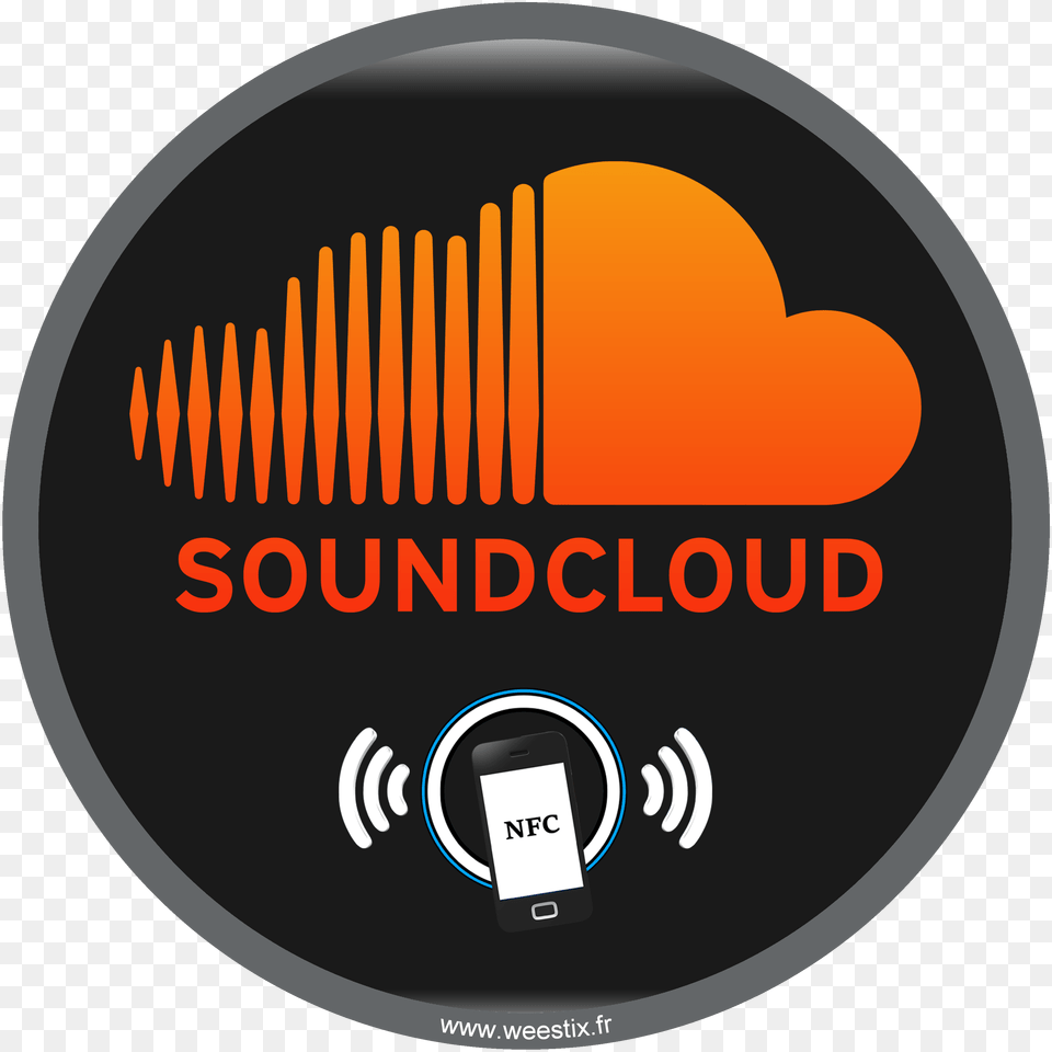 2 Attachments Follow Me On Soundcloud Image Soundcloud Logo Black Background, Badge, Symbol, Sticker, Photography Free Png Download