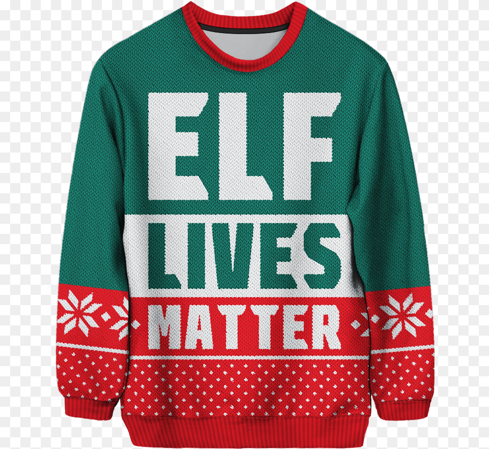 Download 22 Ugly Christmas Sweaters That Sum Up The Ugliness Long Sleeve, Clothing, Knitwear, Sweater, Sweatshirt Free Transparent Png