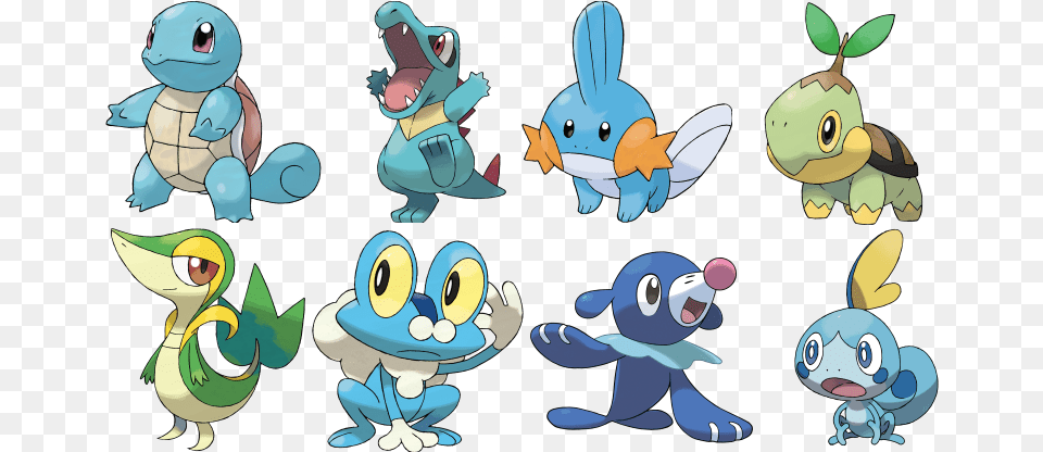 Download 263 Kb Pokemon Most Popular Starter Full All Water Starters Pokemon, Cartoon, Baby, Person Free Transparent Png