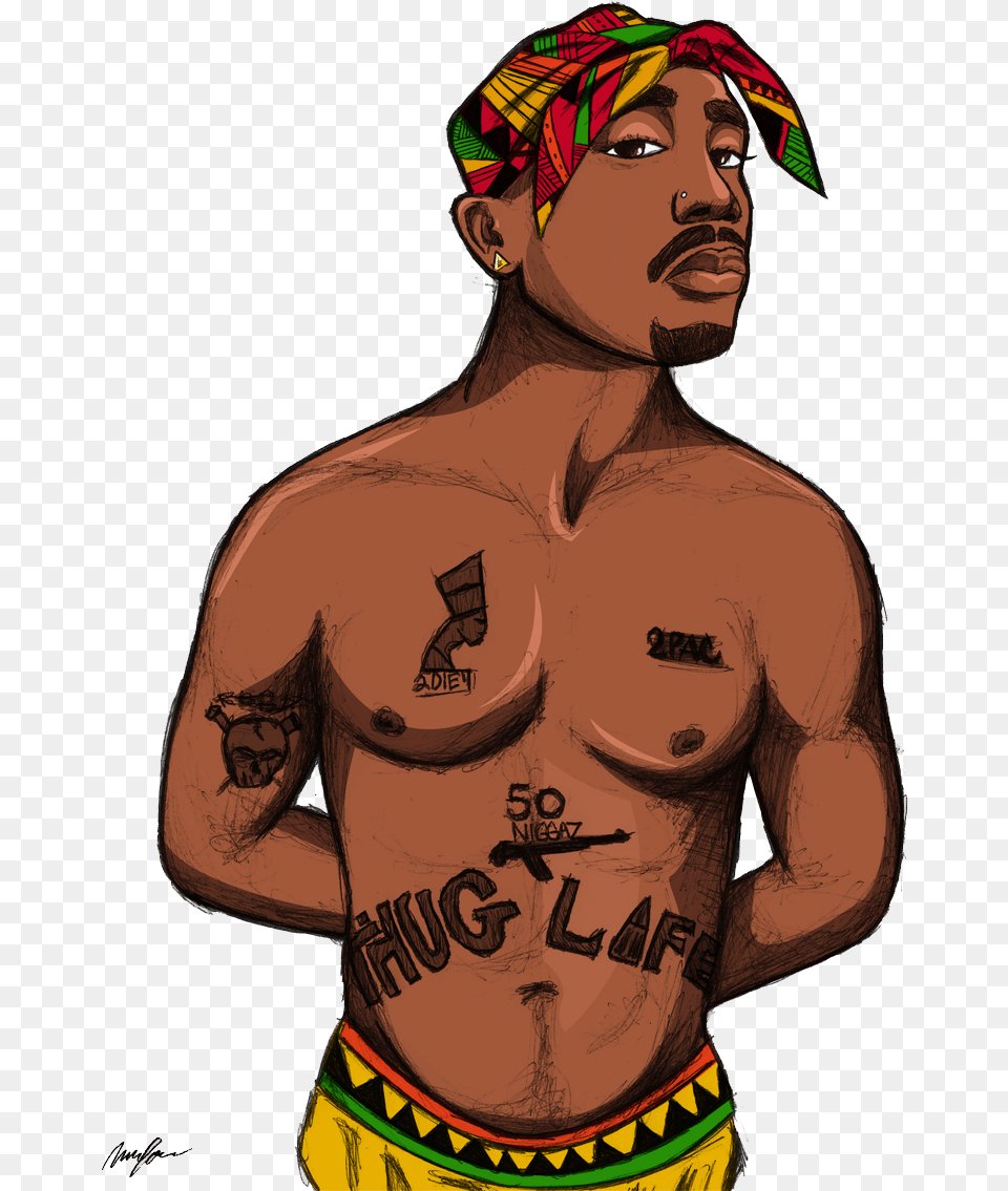 Download 2pac Image For Adult, Tattoo, Skin, Person Free Png