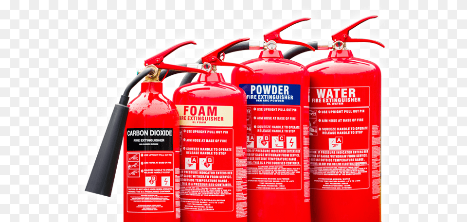 Download 3 Different Types Of Fire Extinguisher Fire Extinguisher, Cylinder, Dynamite, Weapon Free Png
