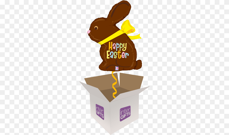 Download 39u2033 Chocolate Easter Bunny Balloons With 50th Congratulations On Passing Your, Box, Animal, Mammal, Rabbit Png Image