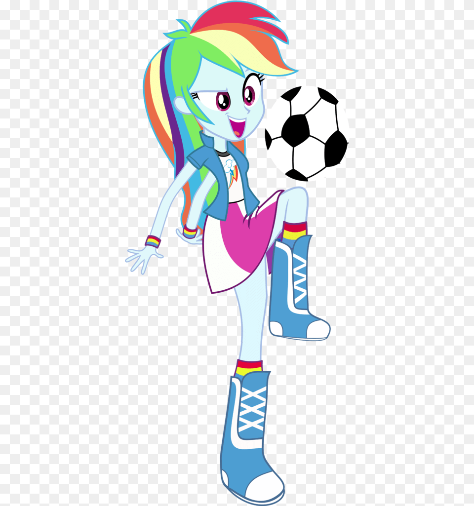 Download 4chan Equestria Girls Football Football My Little Pony Equestria Girls Rainbow Dash, Book, Comics, Publication, Person Png Image