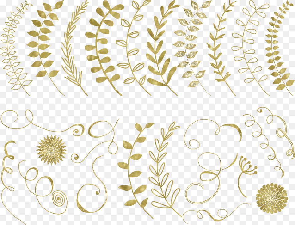 Download 67 Gold Foil Elements Example Gold Circle Gold Leaf Design, Art, Floral Design, Graphics, Pattern Png Image