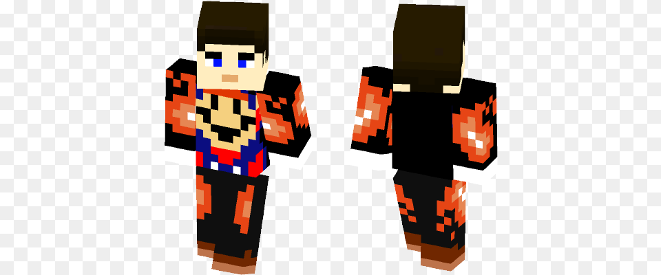 8 Bit Mario With Fire Minecraft Skin For Youtubers Skin De Minecraft, Adult, Male, Man, Person Free Png Download