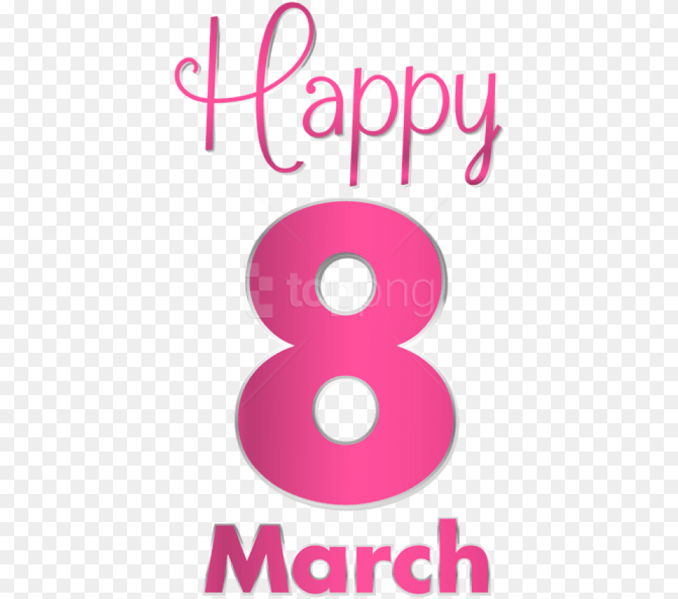 8 March Pink Transparent Images 8 March, Number, Symbol, Text Free Png Download