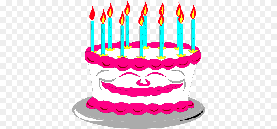 8th Birthday Cake Happy Clip 2 Clipart Animation Birthday Cake Animated, Birthday Cake, Cream, Dessert, Food Free Png Download