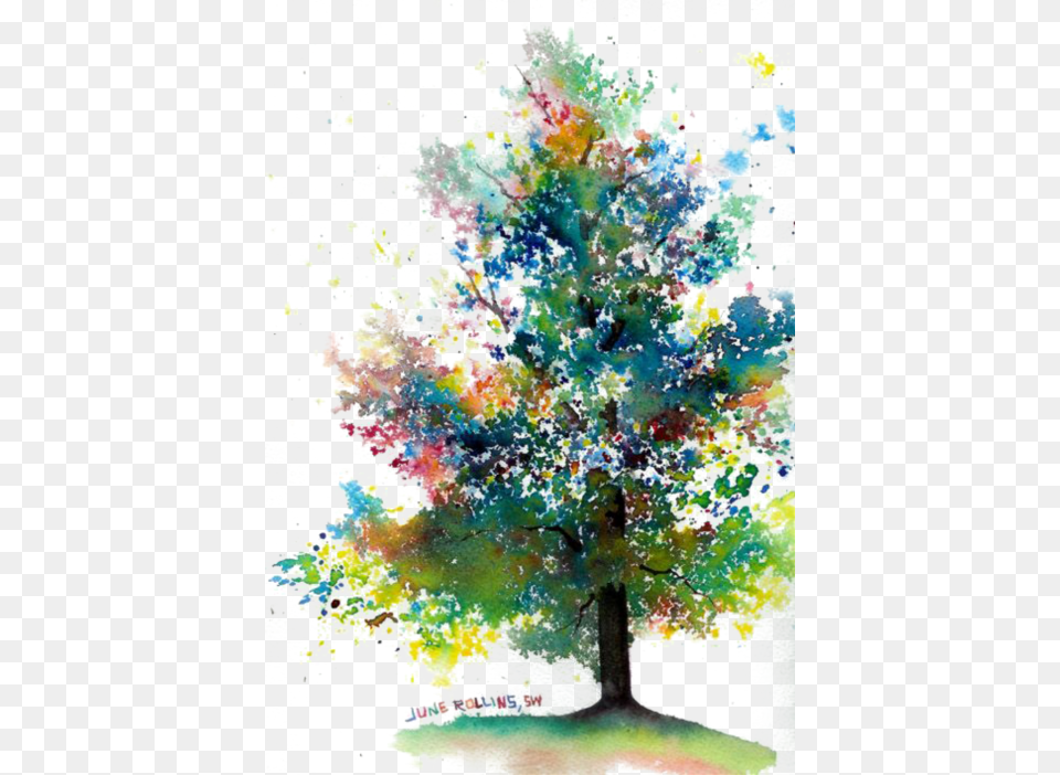 Abstract Tree Watercolor Painting Abstract Watercolor Tree Painting, Art, Modern Art, Plant Free Png Download