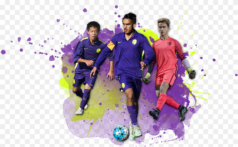 Download Academy Youth Football Player Image With For Soccer, Purple, Person, People, Adult Free Png