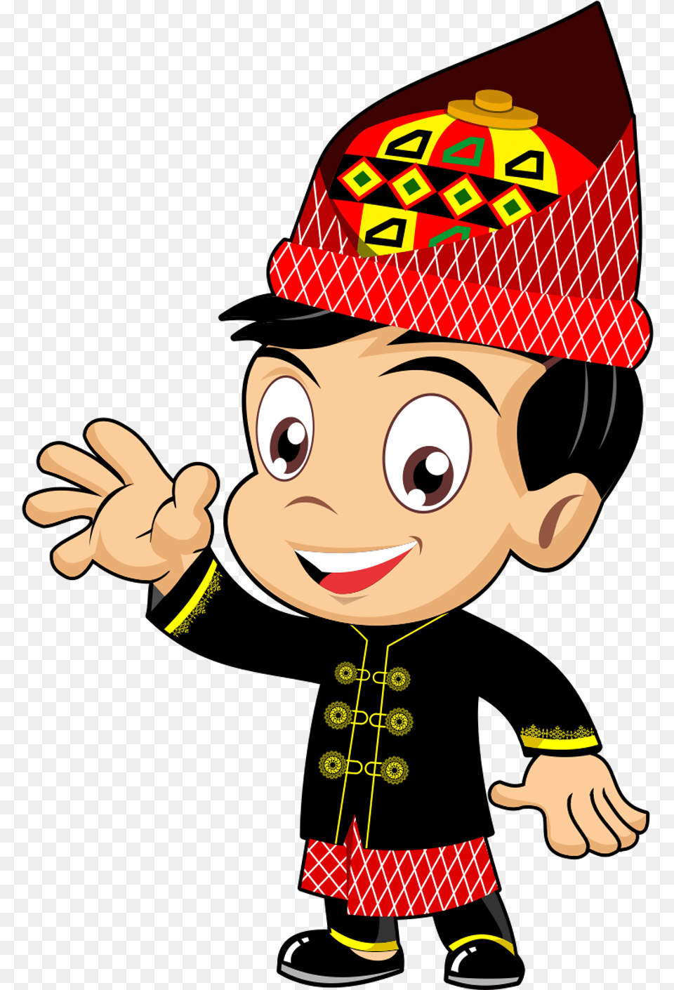 Download Aceh Art Rumah Adat Animation Happiness Hq Kartun Orang Jawa, Baby, Person, Elf, Face Png