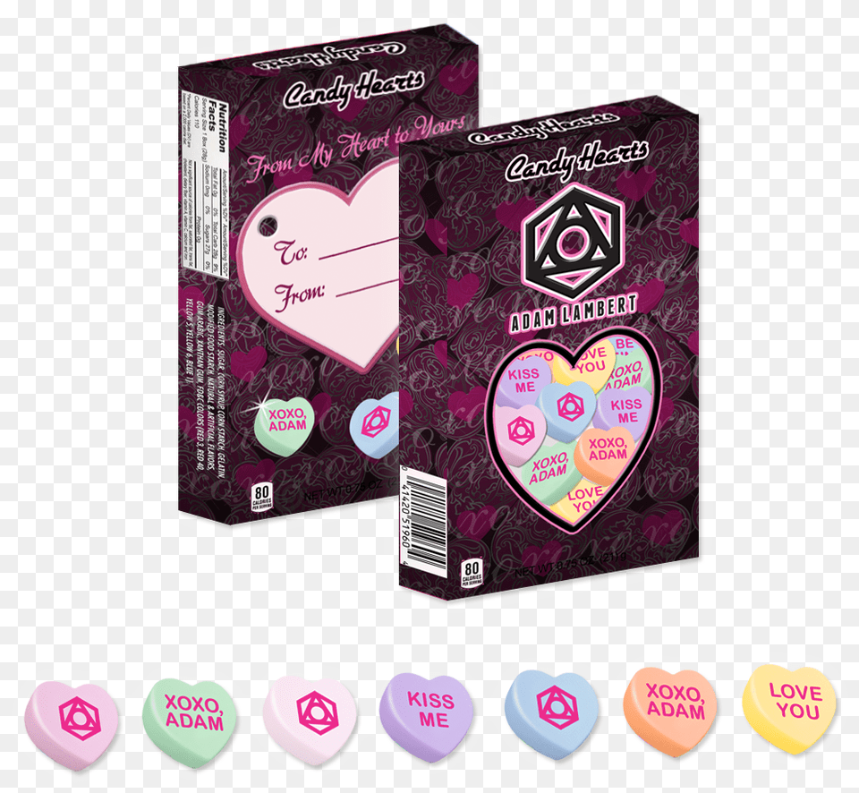 Adam Lambert Candy Hearts Sweethearts Full Size Girly Free Png Download