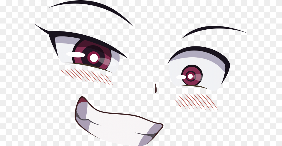 Download Ahegao Face Clipart Transparent Anime Girl Face, Animal, Fish, Sea Life, Shark Free Png