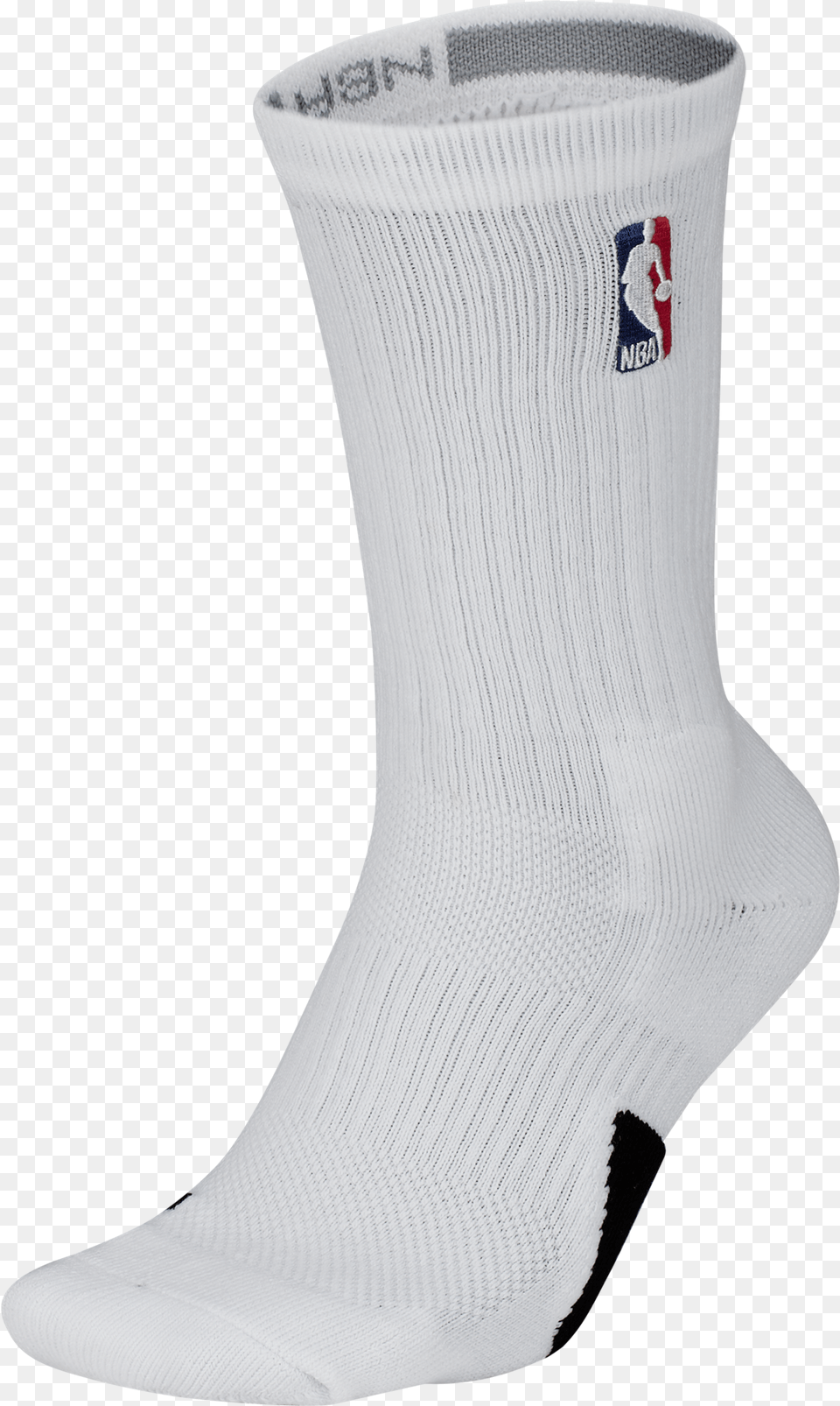 Download Air Jordan Crew Sock For Basketball White Hd Sock, Clothing, Hosiery Png Image