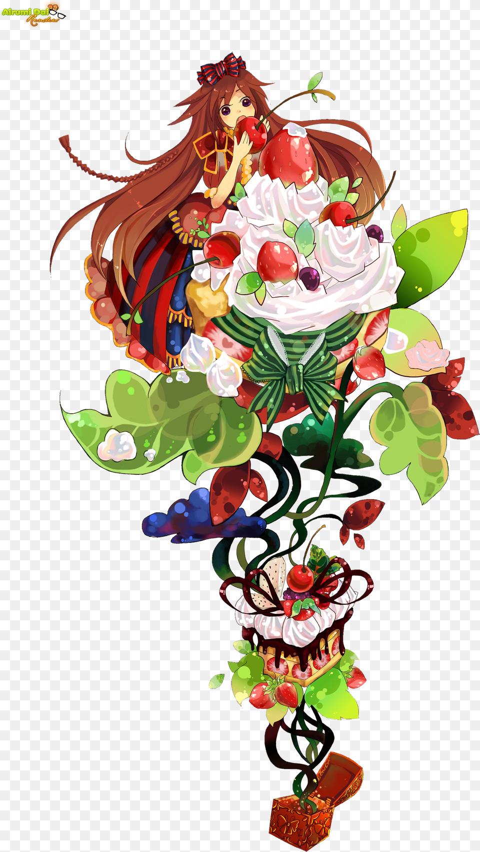 Aliceeating Render By Airumidai Render Anime Eat Anime Eating Renders, Art, Graphics, Pattern, Floral Design Free Png Download
