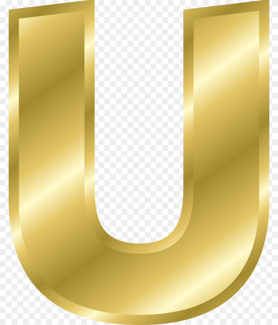Download Alphabet Gold Letters Clipart Letter U Clip Art Letter, Text, Disk, Number, Symbol Png Image