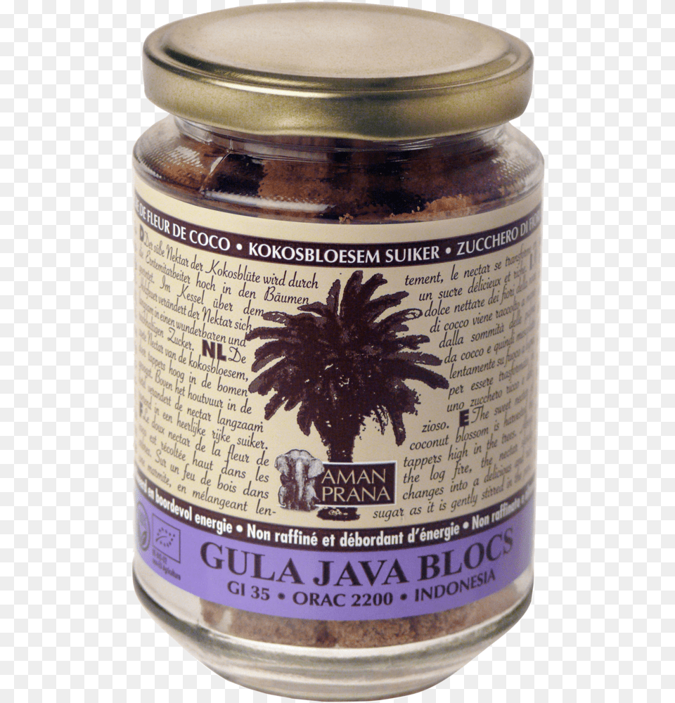 Download Amanprana Gula Java Blocs Organic Coconut Amanprana Gula Java Blocs Organic Coconut Blossom Sugar, Herbal, Herbs, Jar, Plant Png Image