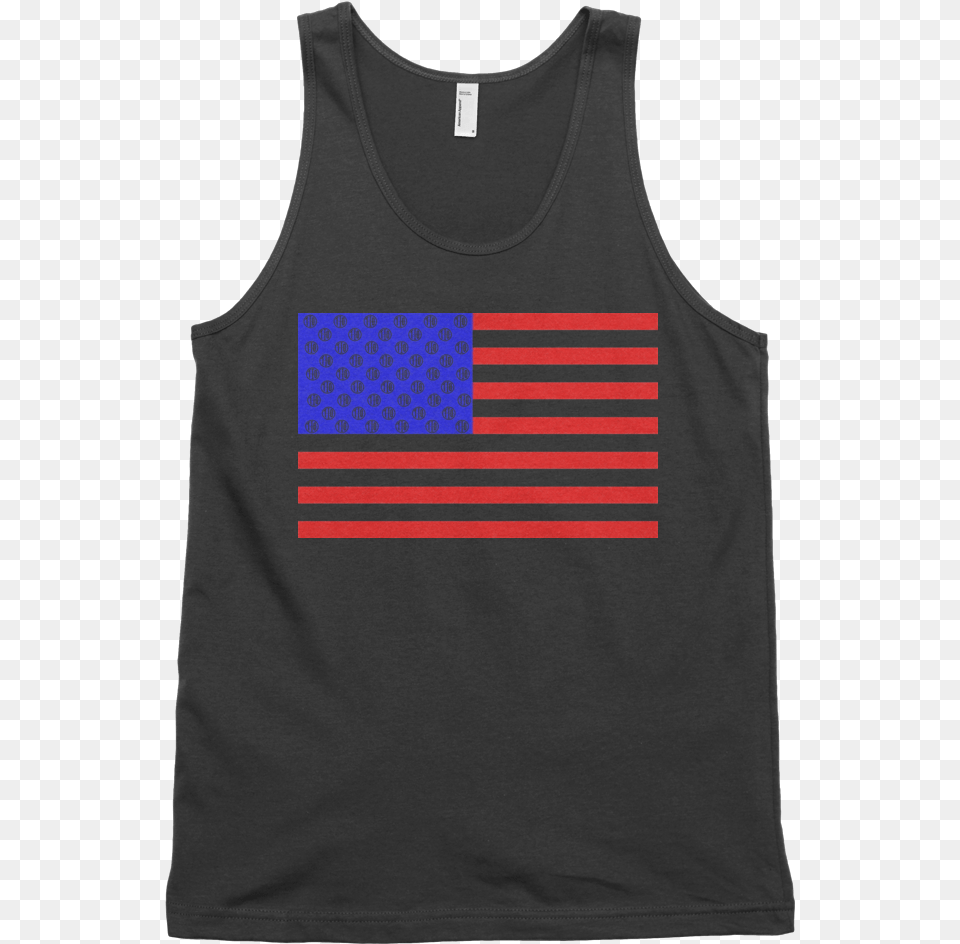 Download American Flag Logo Mens Active Tank, Clothing, Tank Top, Person Png