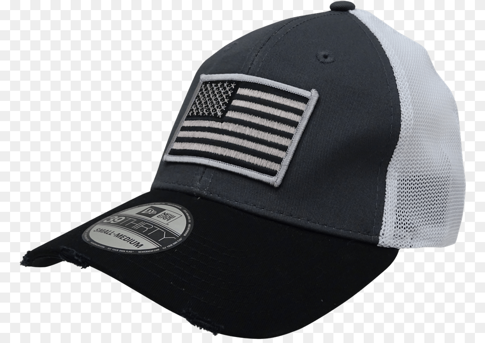 Download American Flag Vintage Mesh Blackgraphitewhite Cap Baseball Cap, Baseball Cap, Clothing, Hat Free Transparent Png