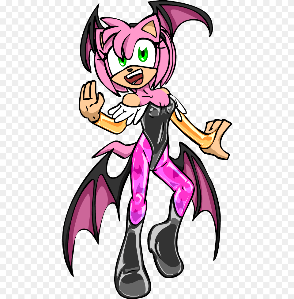 Download Amy Rose As Morrigan Zero Suit Amy Rose Hd Bat Suit Amy Rose, Book, Comics, Publication, Person Free Transparent Png