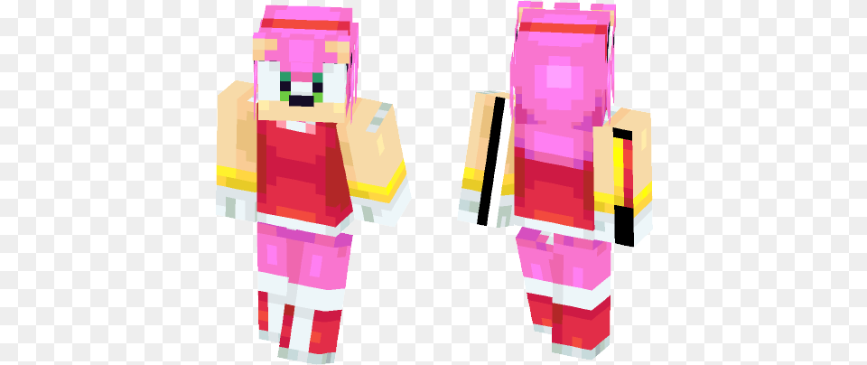 Download Amy Rose Minecraft Skin For Free Superminecraftskins Minecraft Amy Rose Skin, Baby, Person, Dynamite, Weapon Png