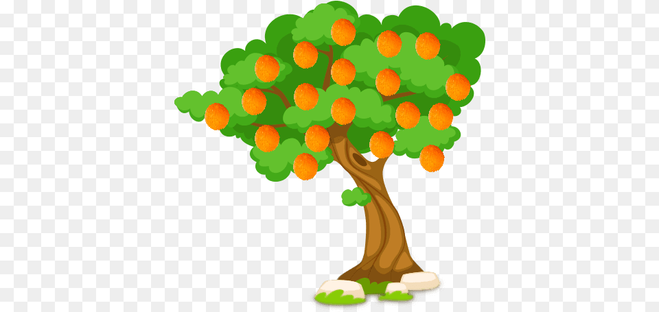 Download An Orange Tree Can Grow To Cartoon Orange Tree Clipart, Plant, Art, Painting, Food Free Transparent Png