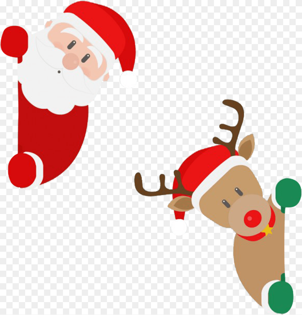 Download And Deer Cartoon Reindeer Christmas Decoration Cartoon, Elf, Baby, Person, Face Png