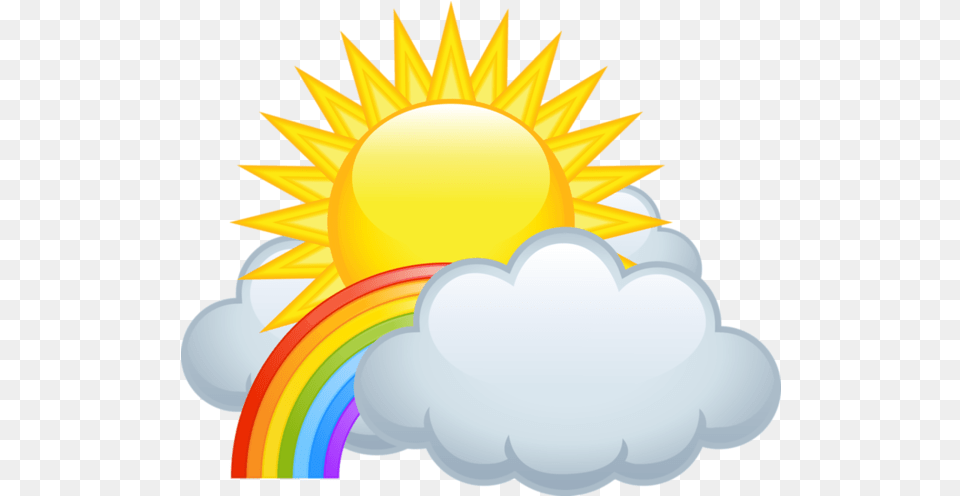 Download And Rainbow Clouds Sun Rain Cloud Clipart Sun Rainbow Clouds Clipart, Nature, Outdoors, Sky, Logo Png