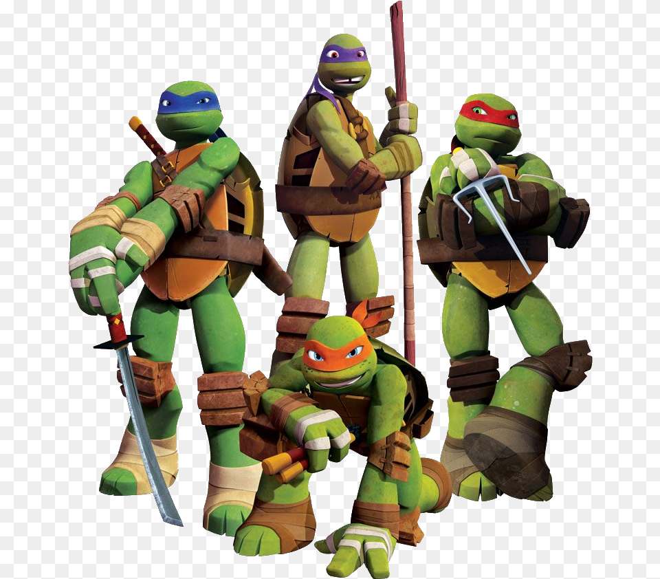 Download And Use Ninja Turtles Transparent Teenage Mutant Ninja Turtles Team, Sword, Weapon, Person, Baby Png
