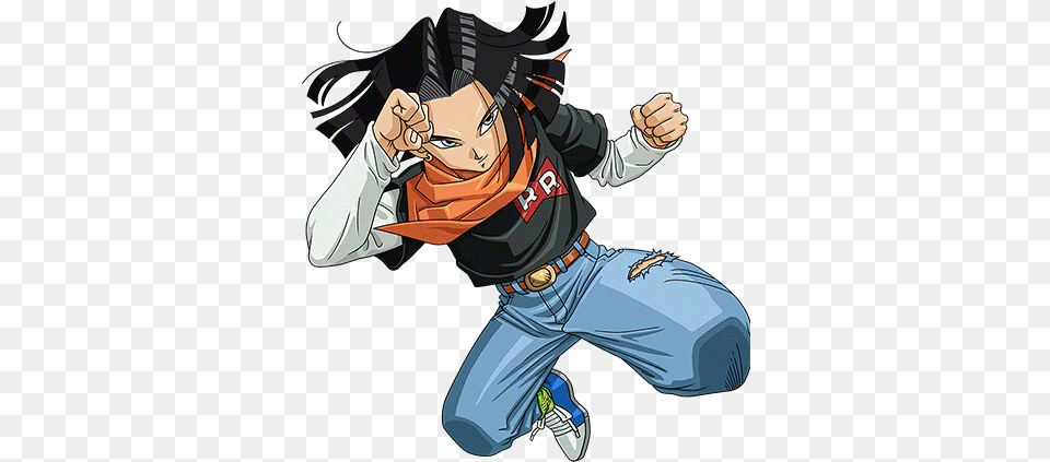 Download Android 17 Dragon Ball Z Android 17, Book, Comics, Publication, Person Free Transparent Png