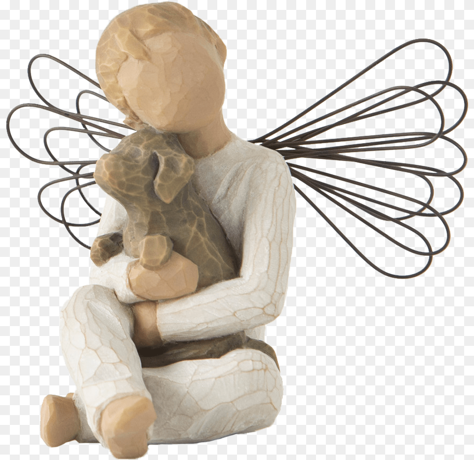 Download Angel Of Comfort Willow Tree Angel Of Comfort, Figurine, Adult, Male, Man Free Transparent Png
