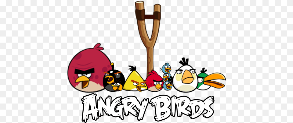 Download Angry Birds Slingshot Angry Birds Logo, Animal, Bird, Penguin Png Image