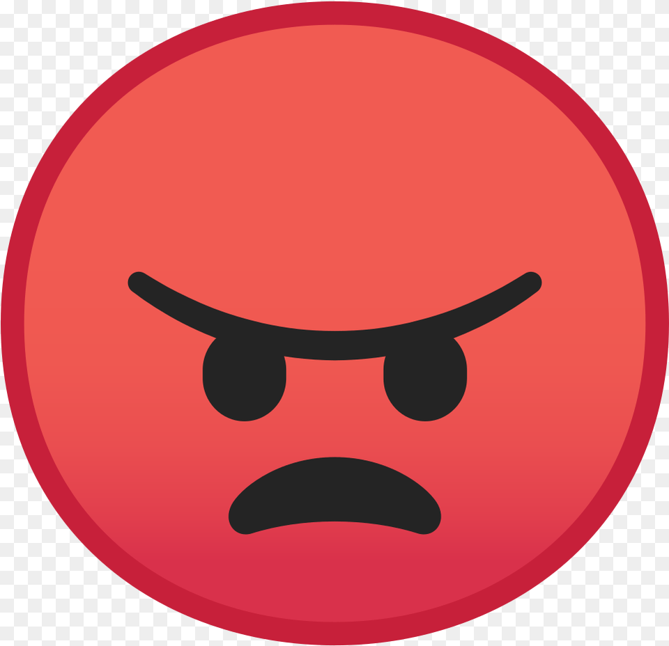 Download Angry Face Icon Angry Red Emoji Full Size Circle, Logo, Astronomy, Moon, Nature Png