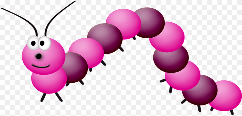 Download Animated Clipart Caterpillar, Purple, Balloon Png Image
