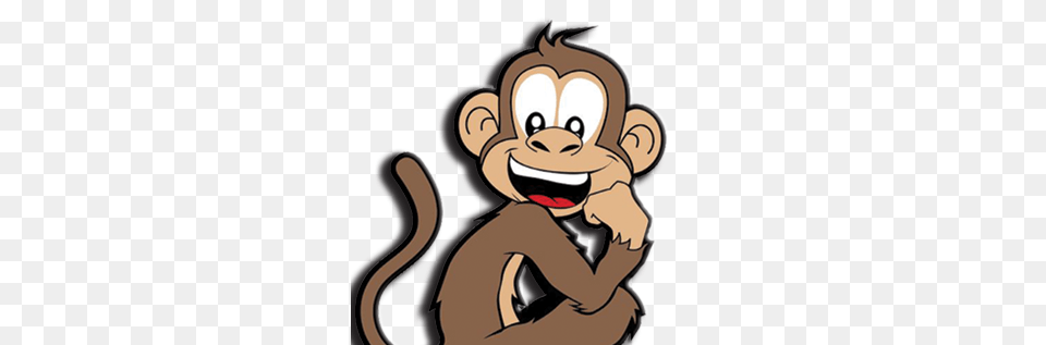 Download Animated Picture Of A Monkey Clipart Clip Art Cartoon, Animal, Wildlife, Mammal, Baboon Free Png