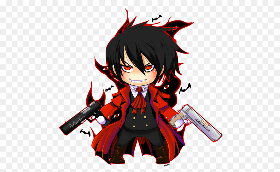 Anime Chibi Heart Most Popular Tags For This Image Alucard Hellsing Chibi, Publication, Book, Comics, Adult Free Png Download