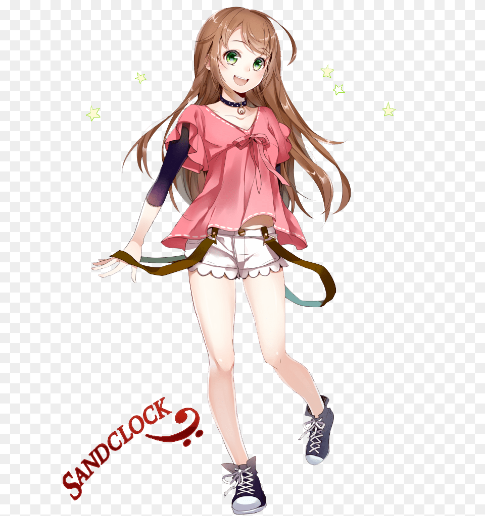 Download Anime Cute Girl Cute Anime Girl Full Body Poses, Publication, Book, Comics, Person Png