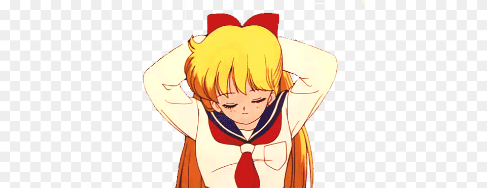 Download Anime Gif Transparent Sailor Moon Gif, Book, Comics, Publication, Woman Free Png