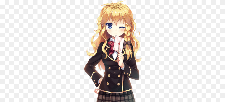 Download Anime Girl 18 Images Anime School Girl, Book, Publication, Comics, Person Free Png