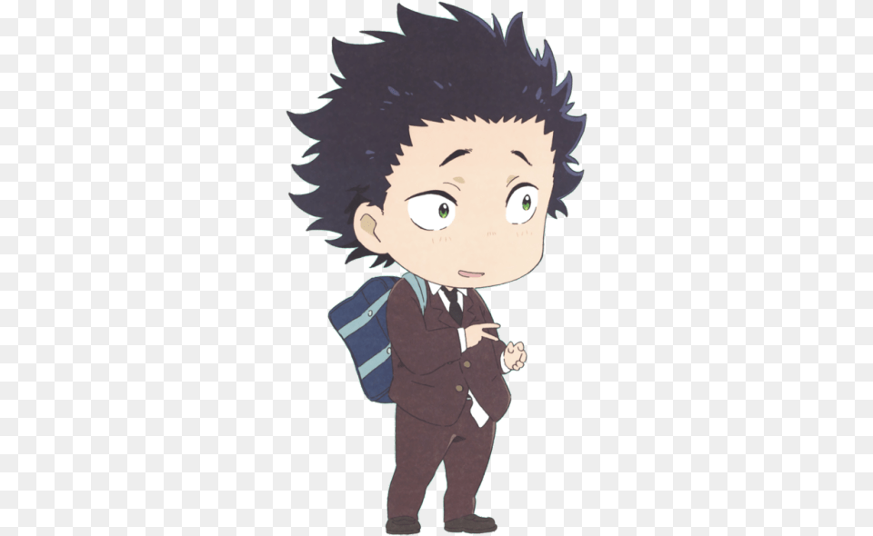Download Anime Girl Silent Voice Main Character, Book, Publication, Comics, Baby Free Png