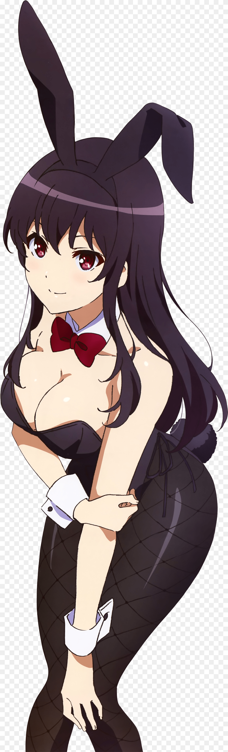 Download Anime Girl With Black Hair And Bunny Ears, Publication, Book, Comics, Adult Free Transparent Png