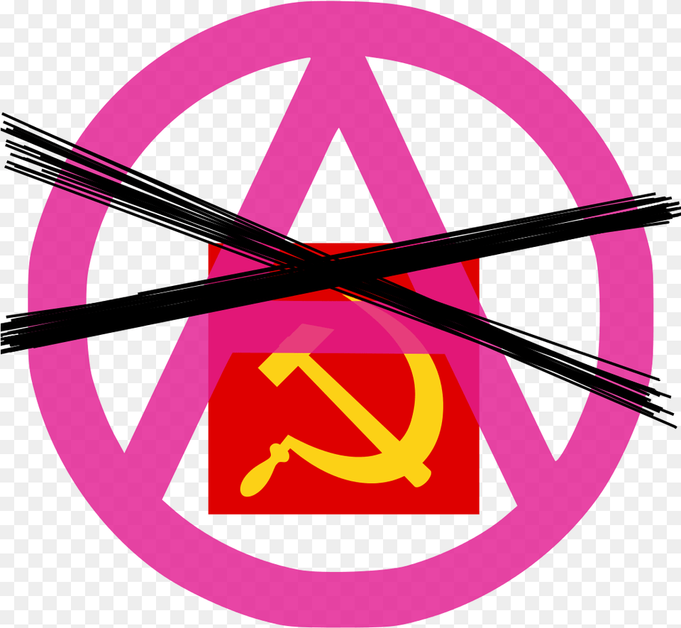 Anti Anarcho Communism Anarcho Communism Logo, Light, Symbol, Disk Free Png Download