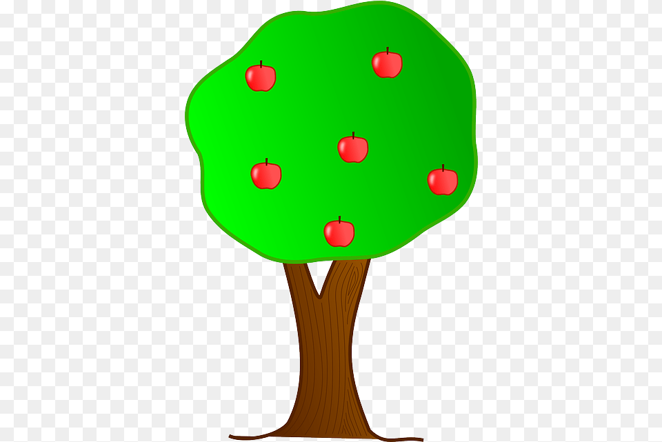 Download Apple Apples Tree Cartoon Tree With Apples Apple Tree Clipart, Food, Fruit, Plant, Produce Free Png