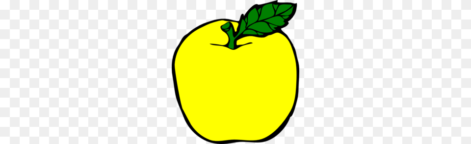 Download Apple Clip Art Clipart Apple Yellow Clip Art Apple, Plant, Produce, Fruit, Food Free Transparent Png