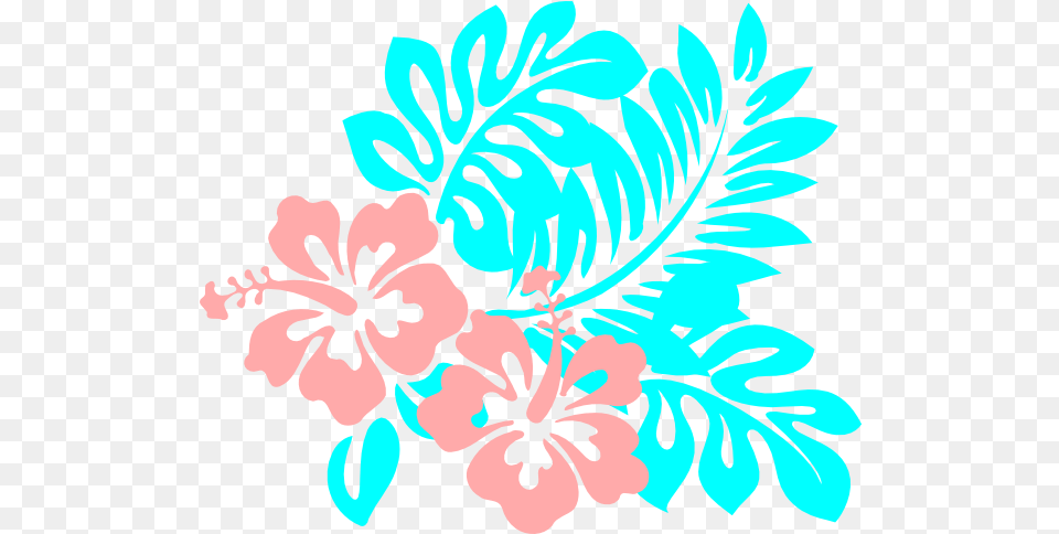 Aqua Hibiscus Flower Use Like Base64 Msr 7 Hibiscus Clip Art, Plant, Floral Design, Graphics, Pattern Free Png Download