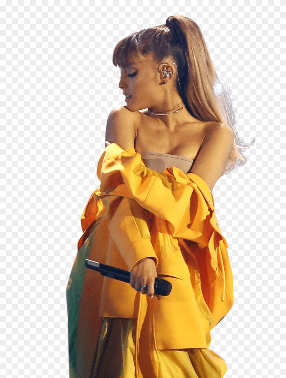 Download Ariana Grande In Yellow Dress Background Ariana Grande Adult, Person, Female, Woman Free Transparent Png