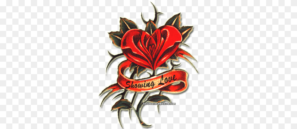 Arm Tattoo Designs Cross Tattoos For Tattoo Designs Of Hearts And Roses, Animal, Food, Invertebrate, Lobster Free Png Download