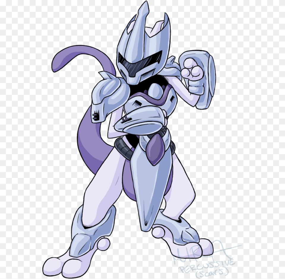 Armoured Mewtwo Digital Pokemon Mewtwo Con Armadura, Book, Comics, Publication, Baby Free Png Download