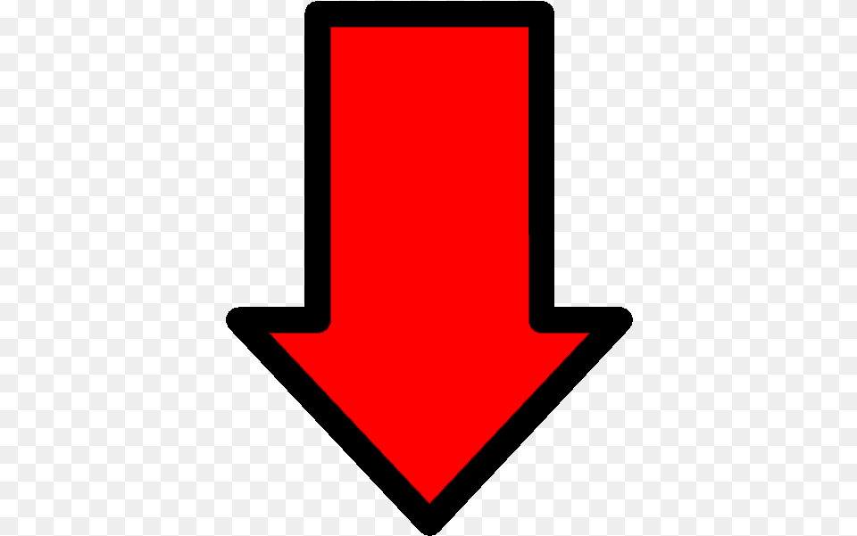 Download Arrow Red Arrow Pointing Down Full Size Red Arrow Pointing Down, Logo, Symbol Png