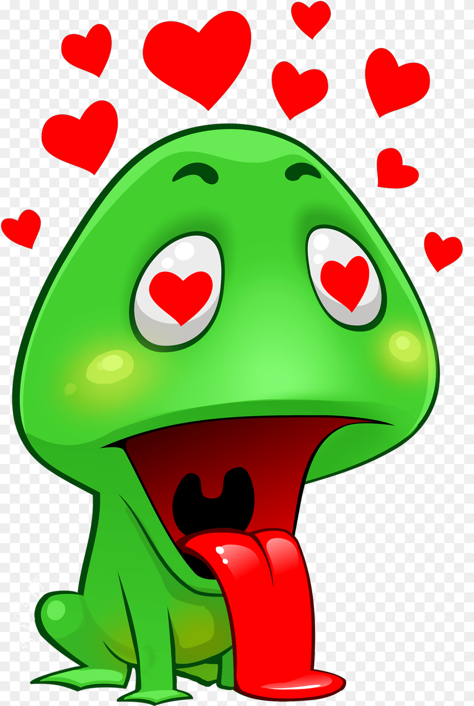 Download Art Camfrog Sticker Love Plant Hd Hq Camfrog Sticker, Green, Amphibian, Animal, Frog Png Image
